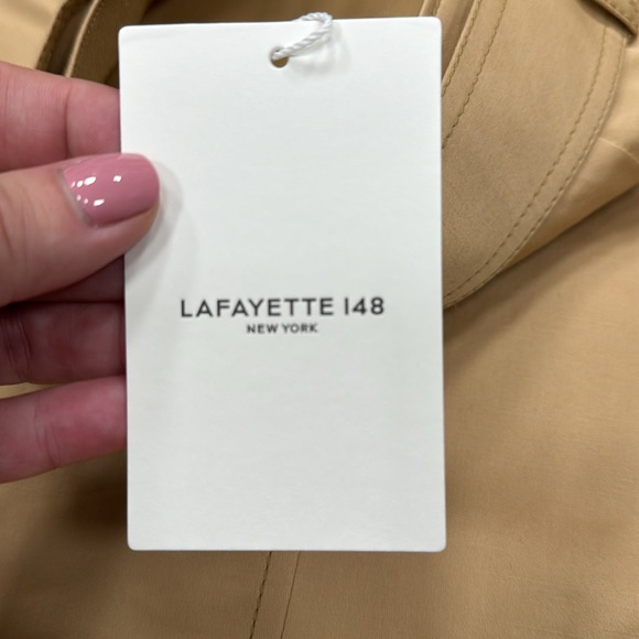 LAFAYETTE 148 NEW YORK PEARSON SKIRT IN HONEYNUT COTTON ELASTANE FABRIC SIZE 6 - Picture 15 of 16